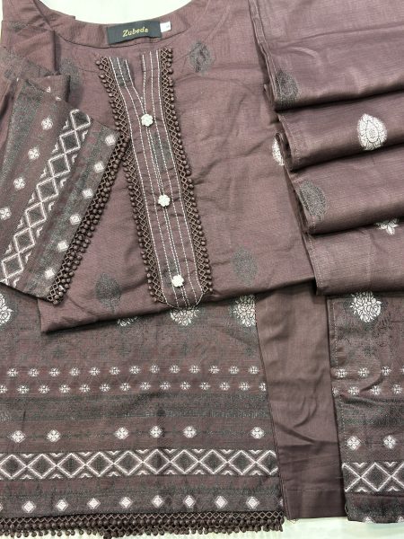 Cocoa Brown Premium Jacquard