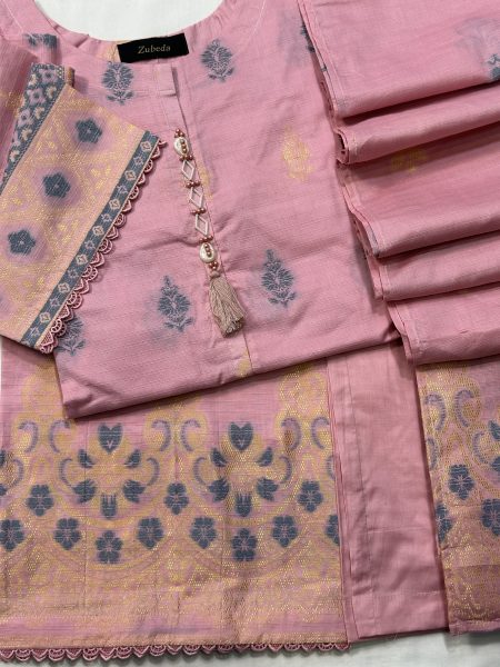 Baby Pink Premium Jacquard