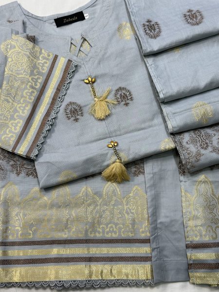Ice Blue Premium Jacquard