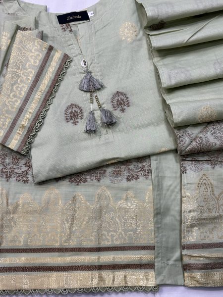 Mint Sage Premium Jacquard