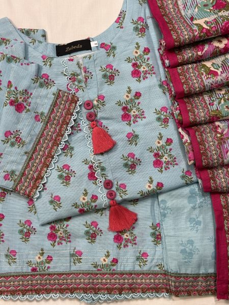 Powder Blue Floral