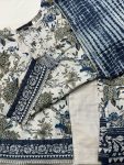 Sapphire Botanical – 3-Piece Printed Linen Suit