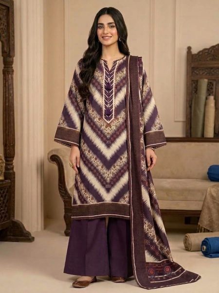 Mystic Weave – Premium Printed Khaddar 3-Piece Suit