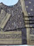 Espresso Charm – Premium Pashmina 3-Piece Suit