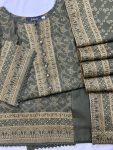 Olive Grace – Premium Pashmina 3-Piece Suit