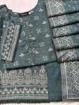 Teal Elegance – Premium Pashmina 3-Piece Suit