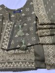 Olive Heritage – Premium Pashmina 3-Piece Suit